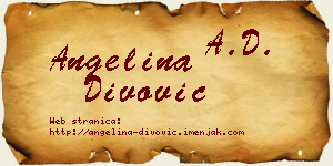 Angelina Divović vizit kartica
